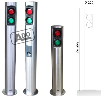 access control post with license plate reader